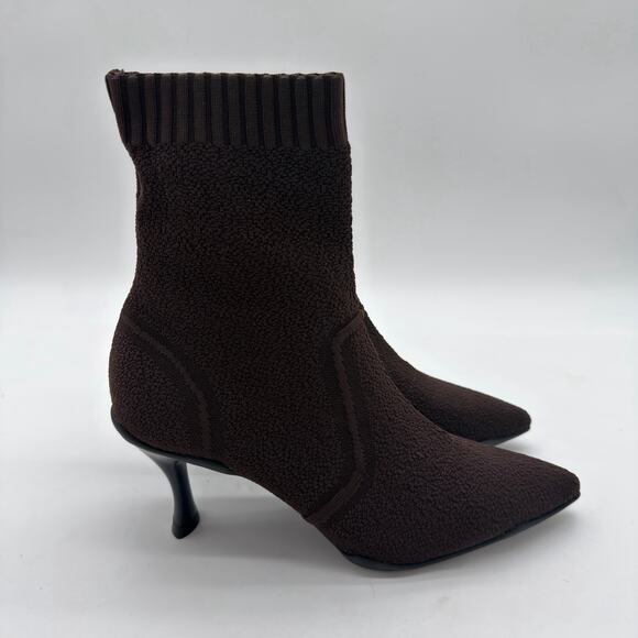 Cosy Island BelleVoyage Minimalist Pointed Toe Stiletto Ankle Boots Chocolate 8 - Picture 2 of 8